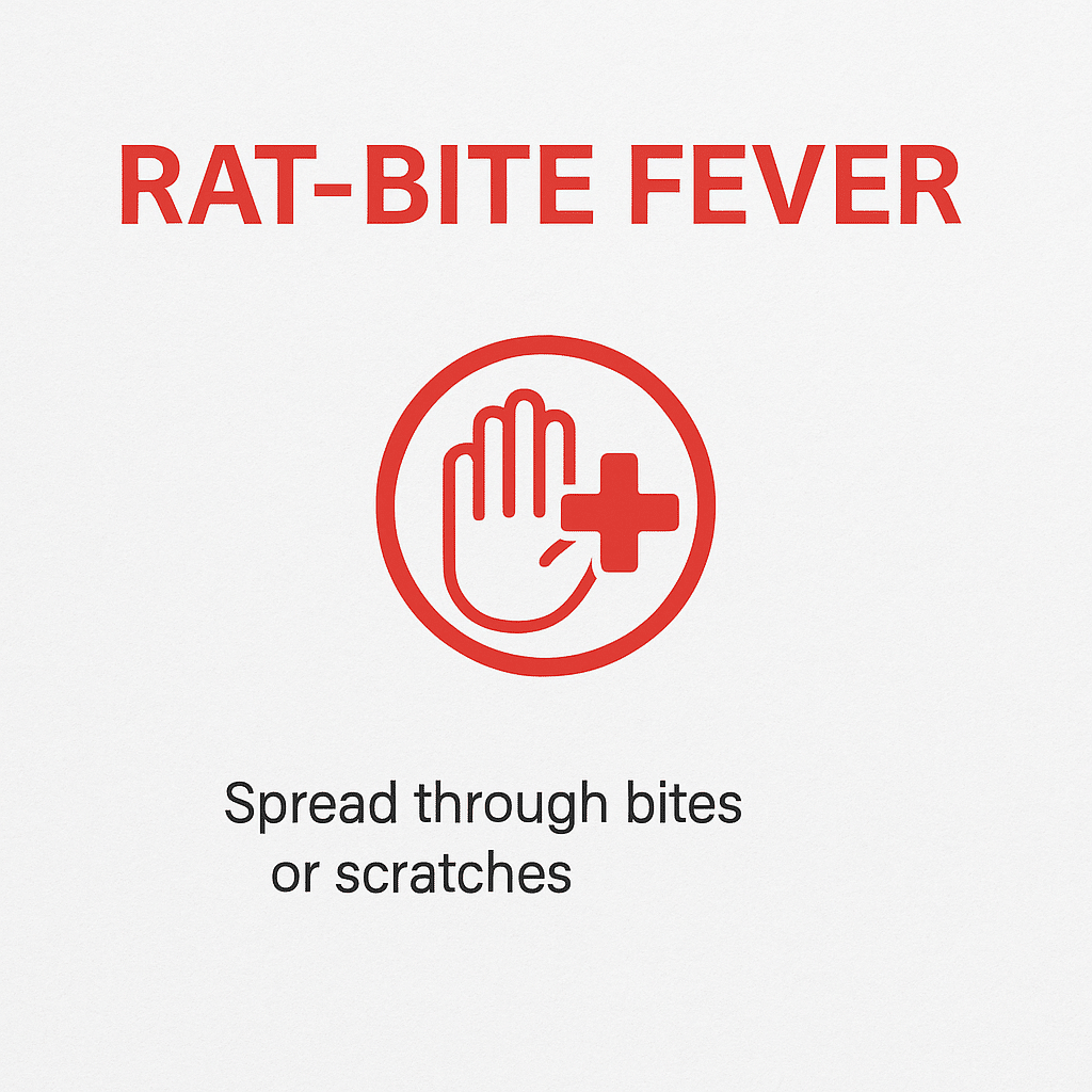 Rat Bite Fever — also transmitted by mice bites and scratches